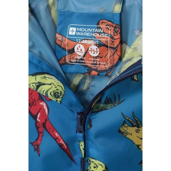 Mountain Warehouse Børne/børn Puddle Dinosaur regnsæt