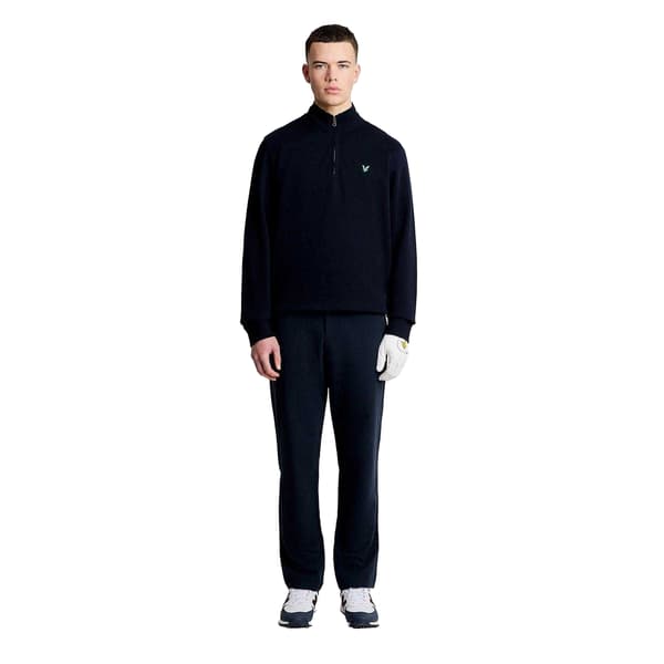 Lyle & Scott Mens Embroidered Logo Half Zip Golf Midlayer