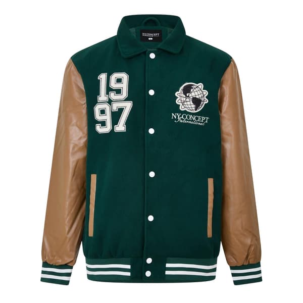 NYC Miesten Snap-Front Varsity -takki