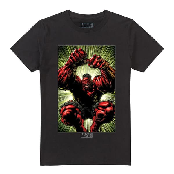 Marvel Miesten Punainen Hulk Attack T-paita