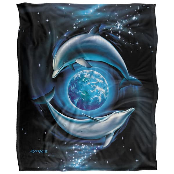 Royce McClure Silky Dolphin Planet Supersoft Blanket
