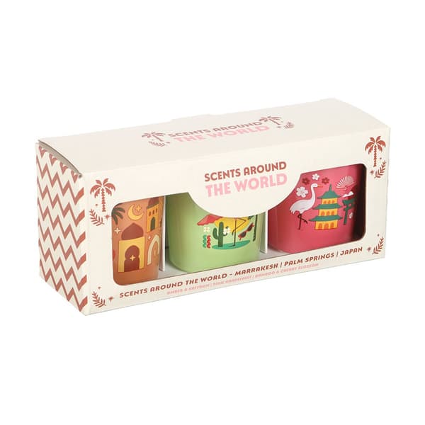 Something Different Around The World Doftljus (3-pack)