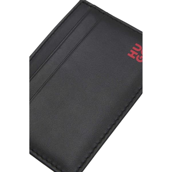 Hugo Red Logo Leather Card Holder