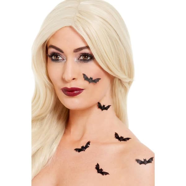 Smiffys Make-Up FX Fladdermus Kroppsdekaler (6-pack)
