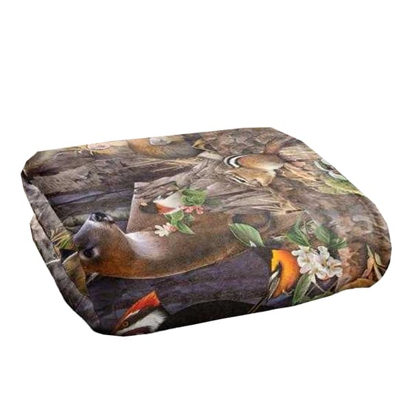 JQ Licensing Jg-Jp Silky Forest Animals Supersoft Blanket
