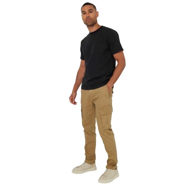 Threadbare Mens Textured Crew Neck Regular T-Shirt