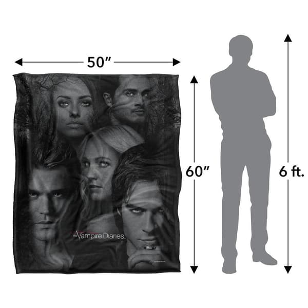 Vampire Diaries Character Heads Blanket