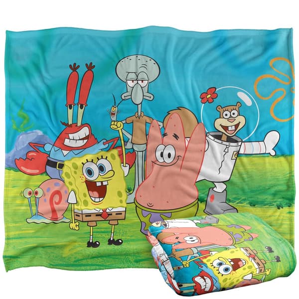 SpongeBob SquarePants Silky Group Scene Supersoft Blanket