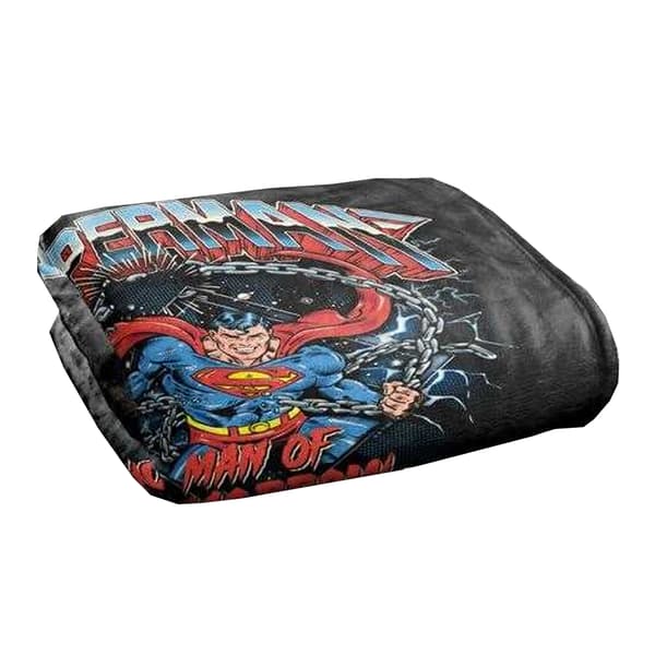 Superman Rock Band Chain Break Soft Touch Blanket