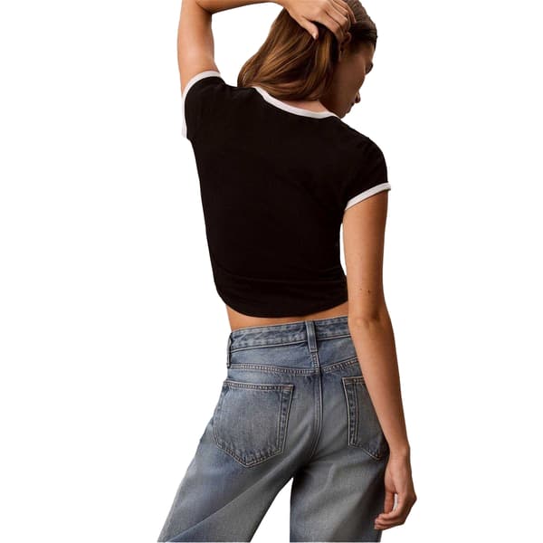 Calvin Klein Dam/Dam Ringer Croppad T-shirt