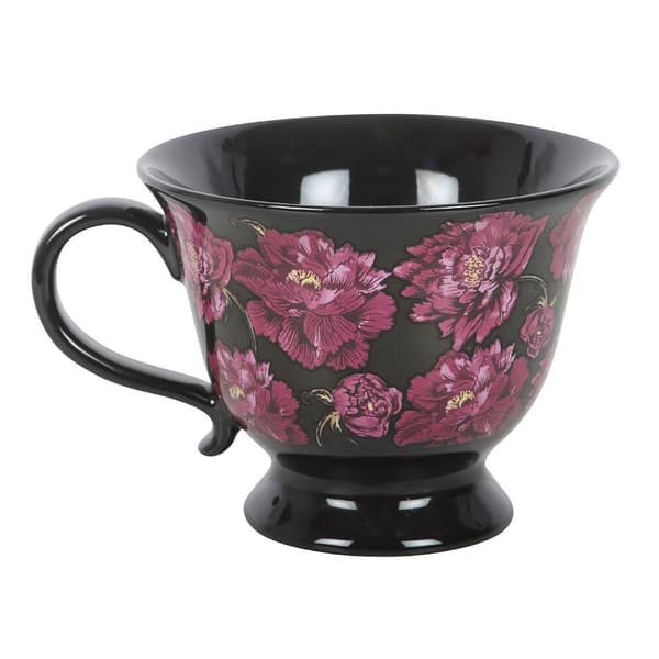 Something Different Dark Romance Floral 320ml Tea Cup