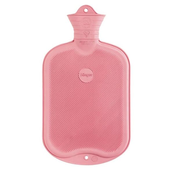 Sanger Ribbad Varmvattenflaska Rosa 2L