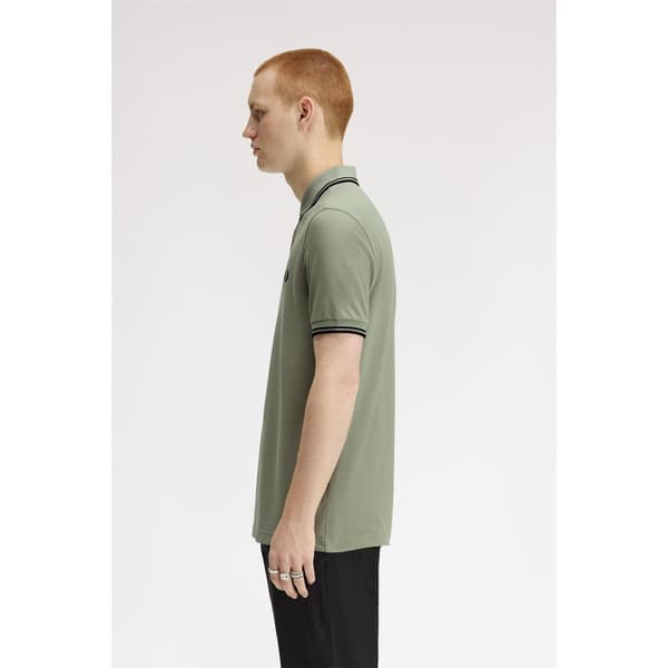 Fred Perry Pikétröja med dubbla ränder för män