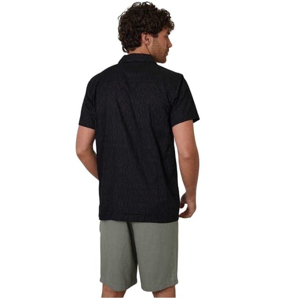 Threadbare Mens Geometric Pattern Short-Sleeved Shirt