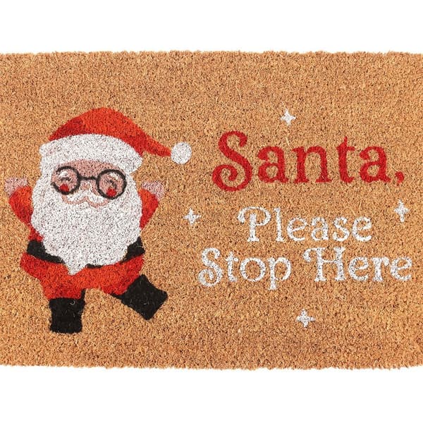 Something Different Santa Stop Here Door Mat