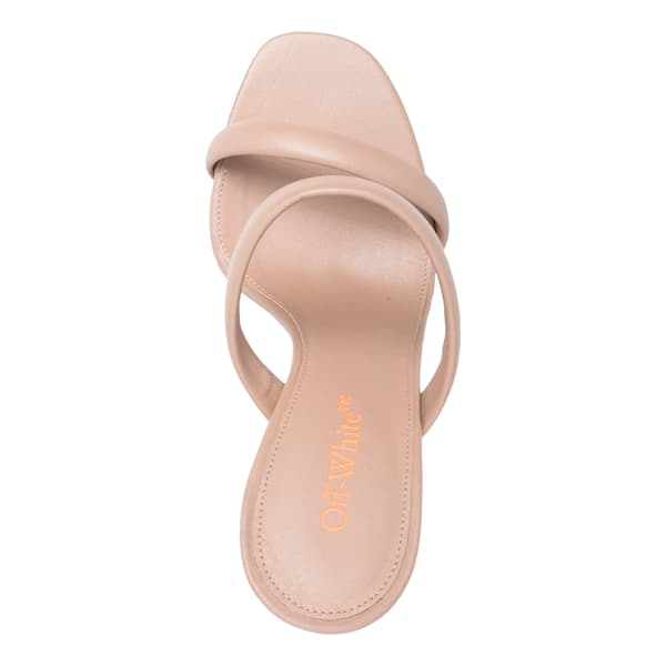 Off White Mules med hög blockklack i läder för damer