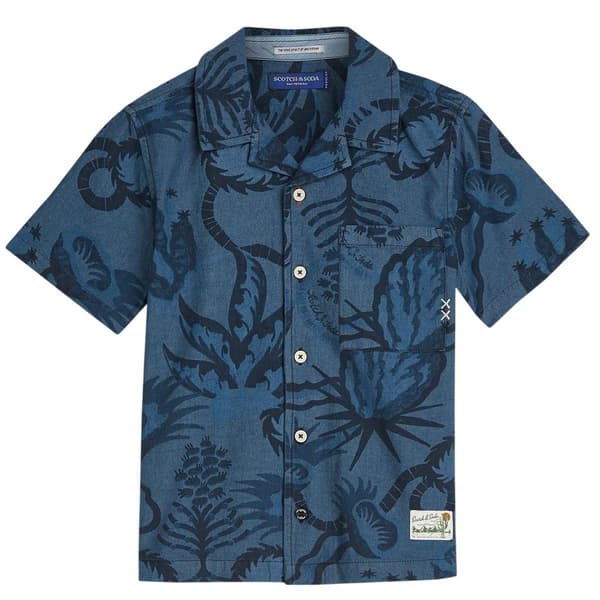 Scotch Boys Patterned Short-Sleeved Shirt