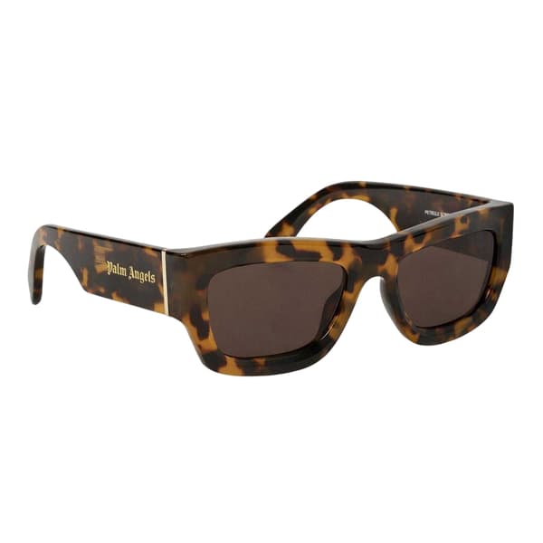 Palm Angels Mens Auberry Rectangular Tortoise Shell Sunglasses