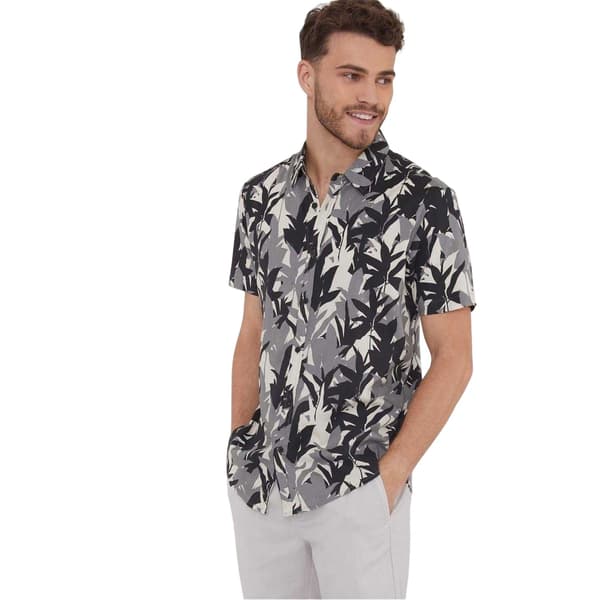 Threadbare Mens Leaf Print Regular Shirt