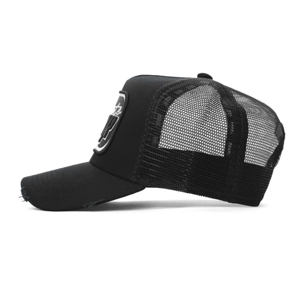 Societe Noir Mens Logo Mesh Trucker Cap
