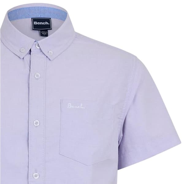 Bench Mens Plain Logo Short-Sleeved Shirt