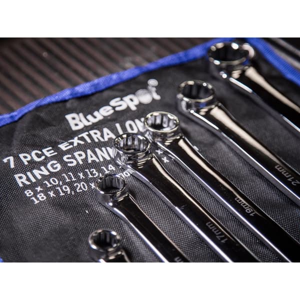 Bluespot Tools Extra lång ringnyckelsats, 7 delar