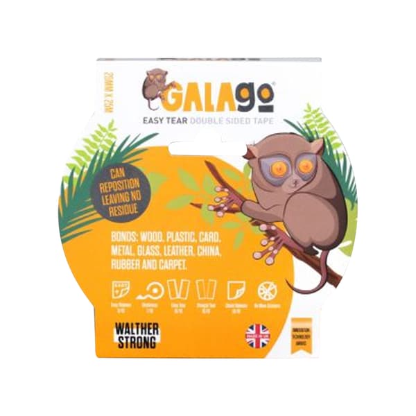 Galago Double Sided Tape 10m x 25mm