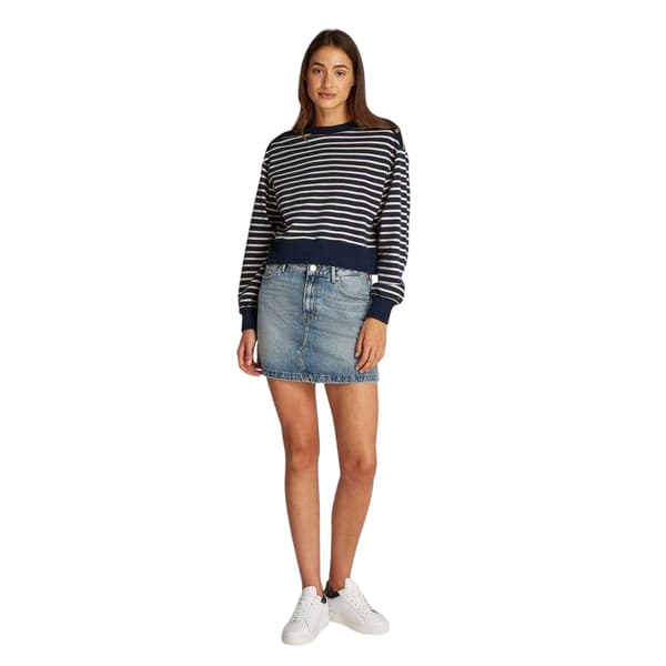 Tommy Hilfiger Dam Randig Båtringad Tröja Normal Passform