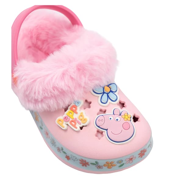 Peppa Pig Flickor Blommor Pälsfodrade Träskor