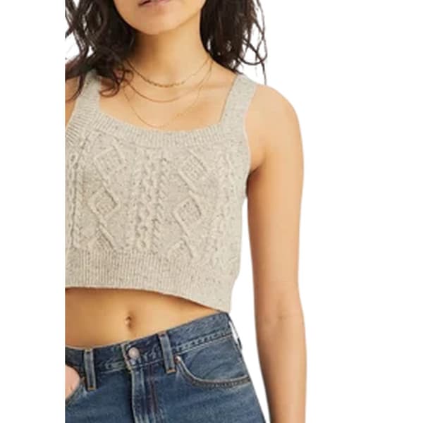 Levis Kvinnor/Damer Kabelstickad Croppad Linne