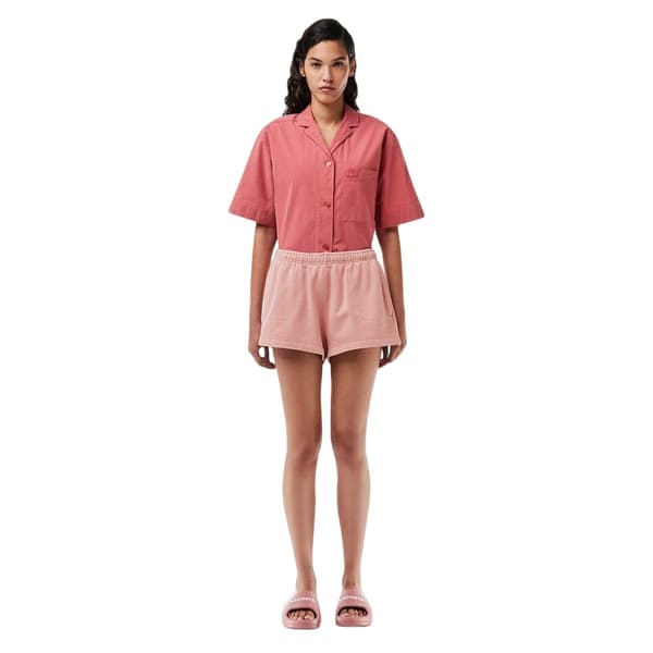 Lacoste Dam/Dam Elastiska Midja Lösa Sweatshorts
