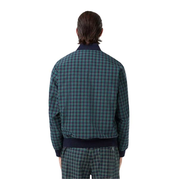 Lacoste Mens Plaid Regular Bomber Jacket