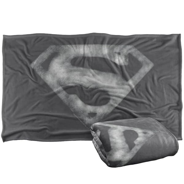 Superman Fleece Distressed Logo Blanket