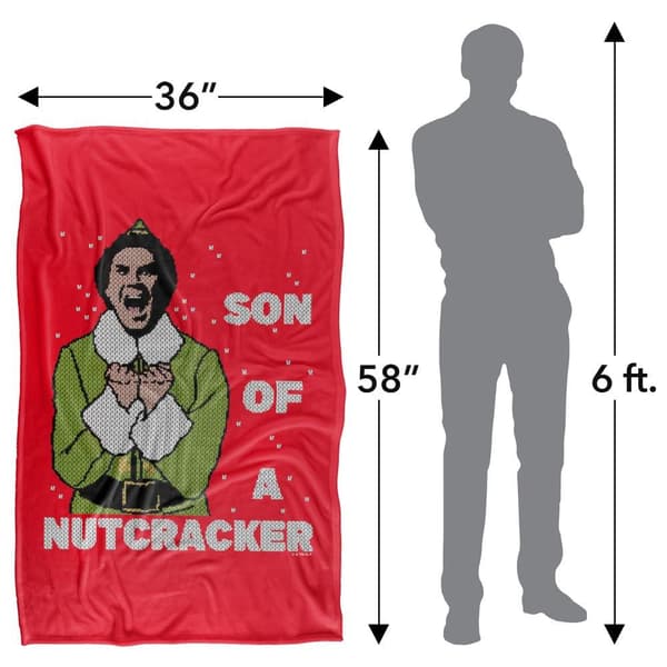 Elf Son Of A Nutcracker Fleece Buddy Throw