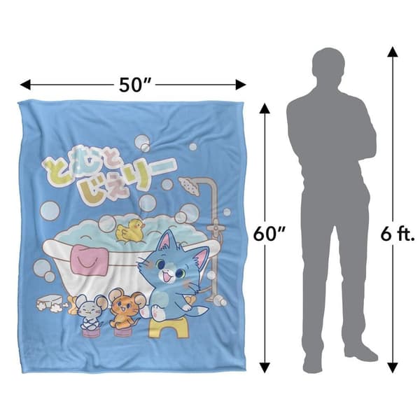 Tom And Jerry Gokko Bath Time Soft Touch Blanket