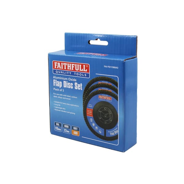 Faithfull Aluminium Oxide Flap Discs
