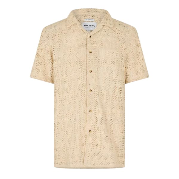 Threadbare Herr Rackes Kortärmad Skjorta med Ormmönster