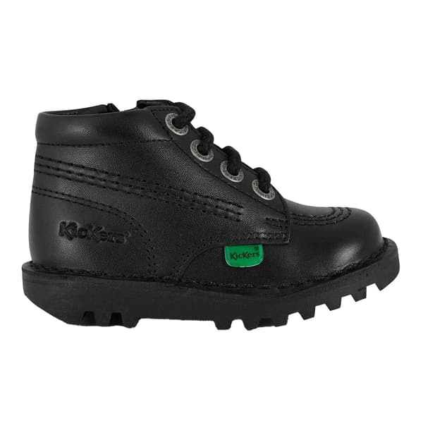 Kickers Baby Leather Side Zip Ankle Boots
