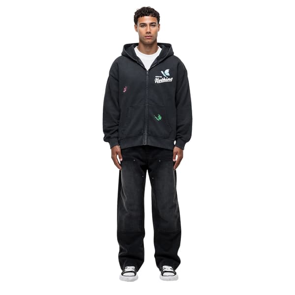 Good For Nothing Herr Butterfly Oversized Full Zip Hoodie