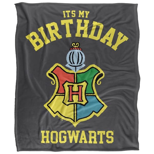 Harry Potter It´s My Birthday Hogwarts Crest Blanket