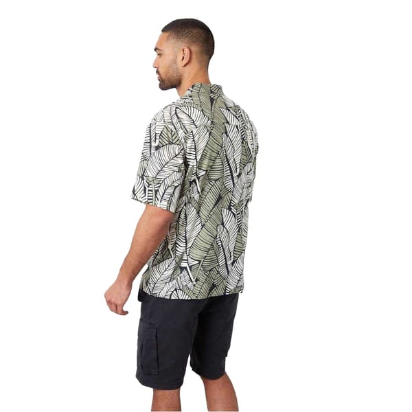 Threadbare Mens Leaf Print Relaxed Fit Shirt