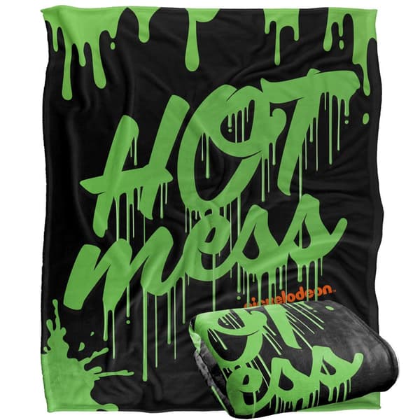 Nickelodeon Hot Mess Silky Slime Supersoft Blanket