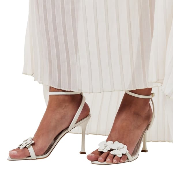 Aldo Dam/Dam Daisylily Blommig Läder Sling Back Höga Klackar