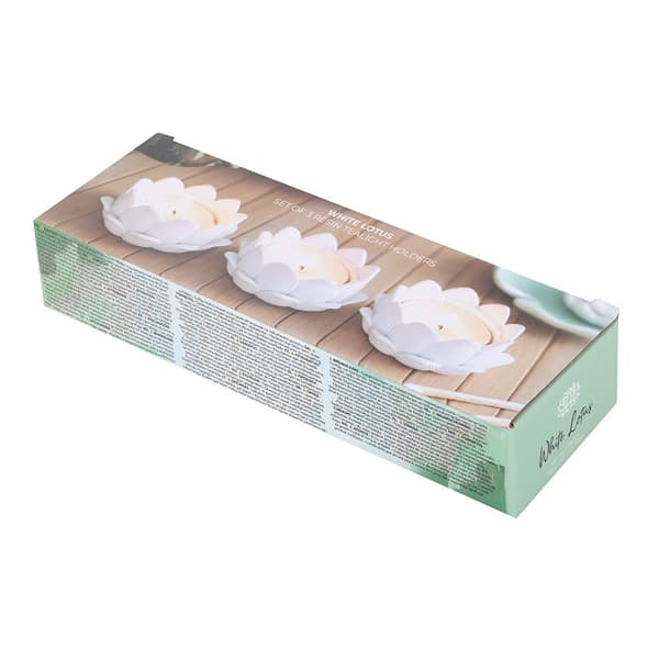 Something Different Lotus Tealight-hållare (3-pack)