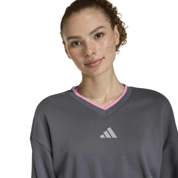 Adidas Dam/Dam Drop Shoulder Crop Sweatshirt
