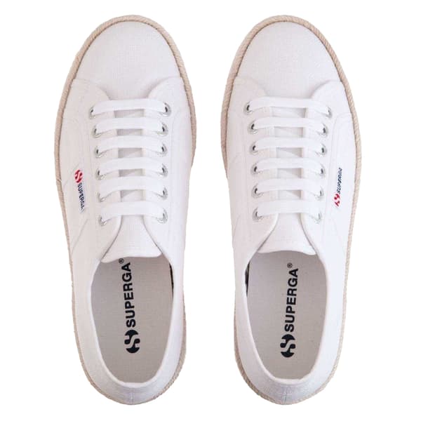 Superga Dam/Dam Bomull Canvas Platform Flatform Träningsskor