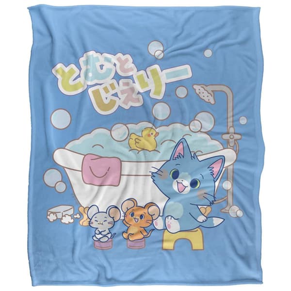 Tom And Jerry Gokko Bath Time Soft Touch Blanket