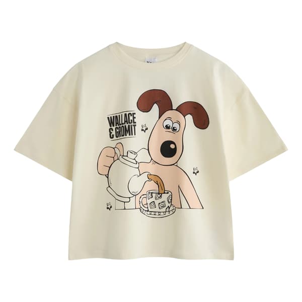 Wallace and Gromit Dam/Dam Tea Time Kortärmad Lång Pyjamas Set