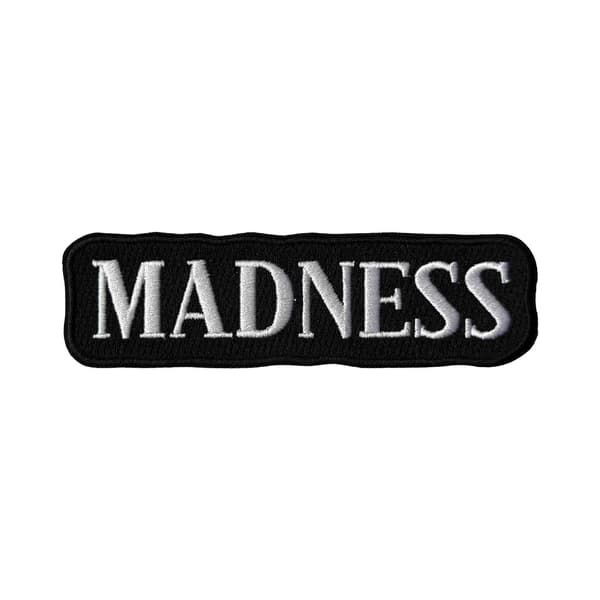 Madness Woven Text Logo Iron On Patch