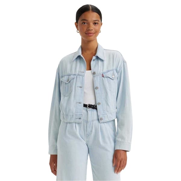 Levis Dam/Kvinnor Bomullsdenim Truckerjacka